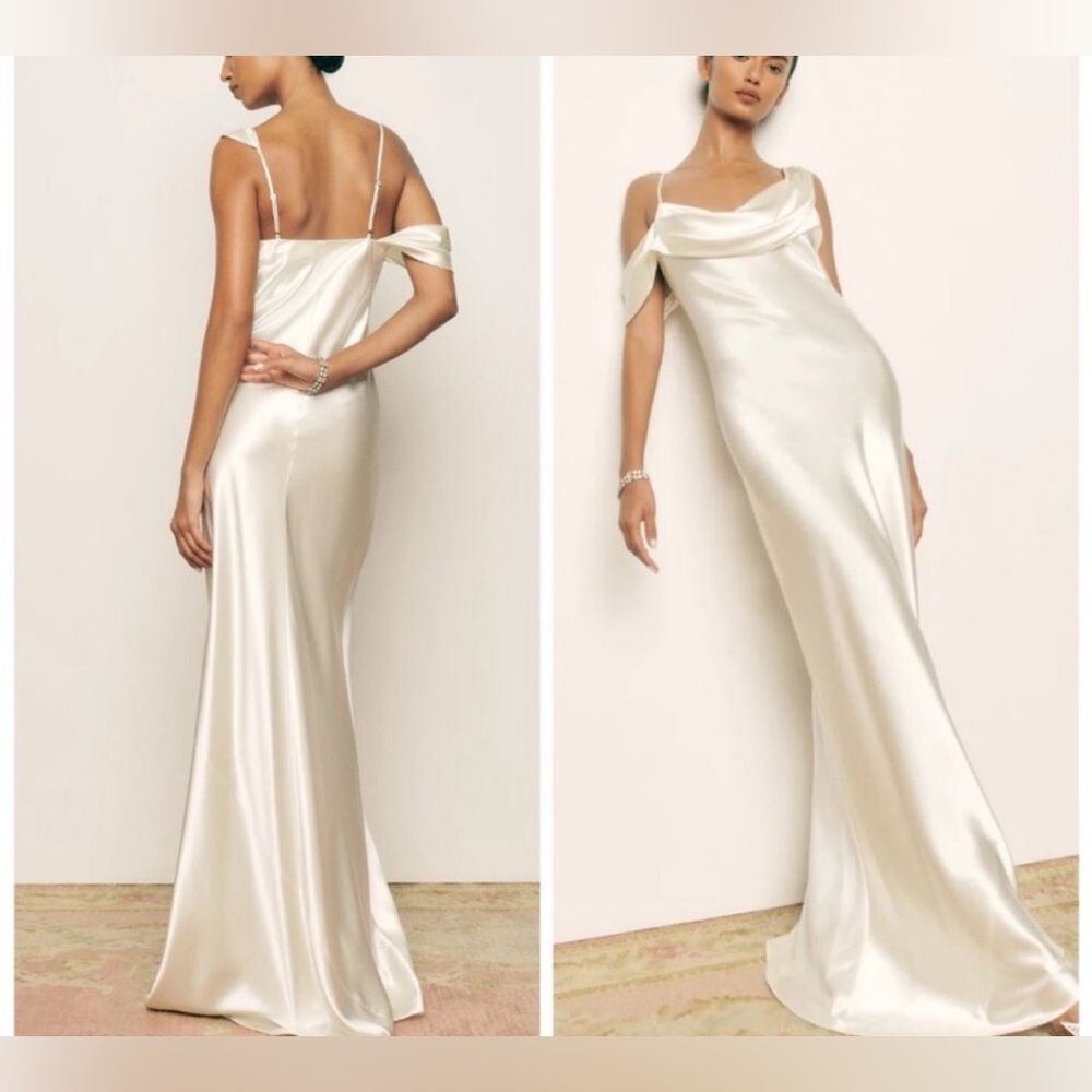 Reformation Ronda silk dress ivory NWT